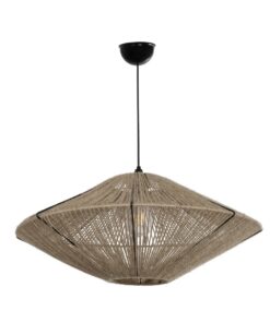 GLOBOSTAR® OVNI 205-0029 Boho Κρεμαστό Φωτιστικό Οροφής με Ντουί 1 x E27 AC 220-240V IP20 – Μπεζ – M60 x Π60 x Υ29cm