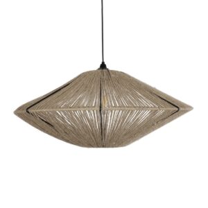GLOBOSTAR® OVNI 205-0029 Boho Κρεμαστό Φωτιστικό Οροφής με Ντουί 1 x E27 AC 220-240V IP20 – Μπεζ – M60 x Π60 x Υ29cm