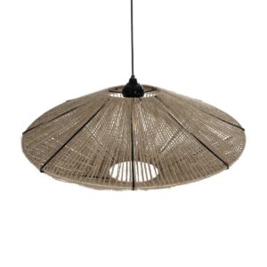 GLOBOSTAR® OVNI 205-0029 Boho Κρεμαστό Φωτιστικό Οροφής με Ντουί 1 x E27 AC 220-240V IP20 – Μπεζ – M60 x Π60 x Υ29cm