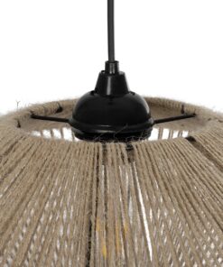 GLOBOSTAR® OVNI 205-0029 Boho Κρεμαστό Φωτιστικό Οροφής με Ντουί 1 x E27 AC 220-240V IP20 – Μπεζ – M60 x Π60 x Υ29cm