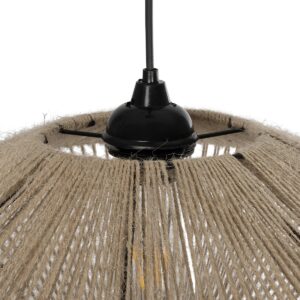 GLOBOSTAR® OVNI 205-0029 Boho Κρεμαστό Φωτιστικό Οροφής με Ντουί 1 x E27 AC 220-240V IP20 – Μπεζ – M60 x Π60 x Υ29cm