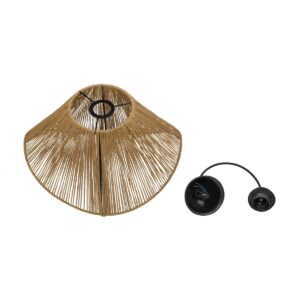 GLOBOSTAR® ECLAIR 205-0030 Boho Κρεμαστό Φωτιστικό Οροφής με Ντουί 1 x E27 AC 220-240V IP20 – Μπεζ – M41 x Π27 x Υ29cm