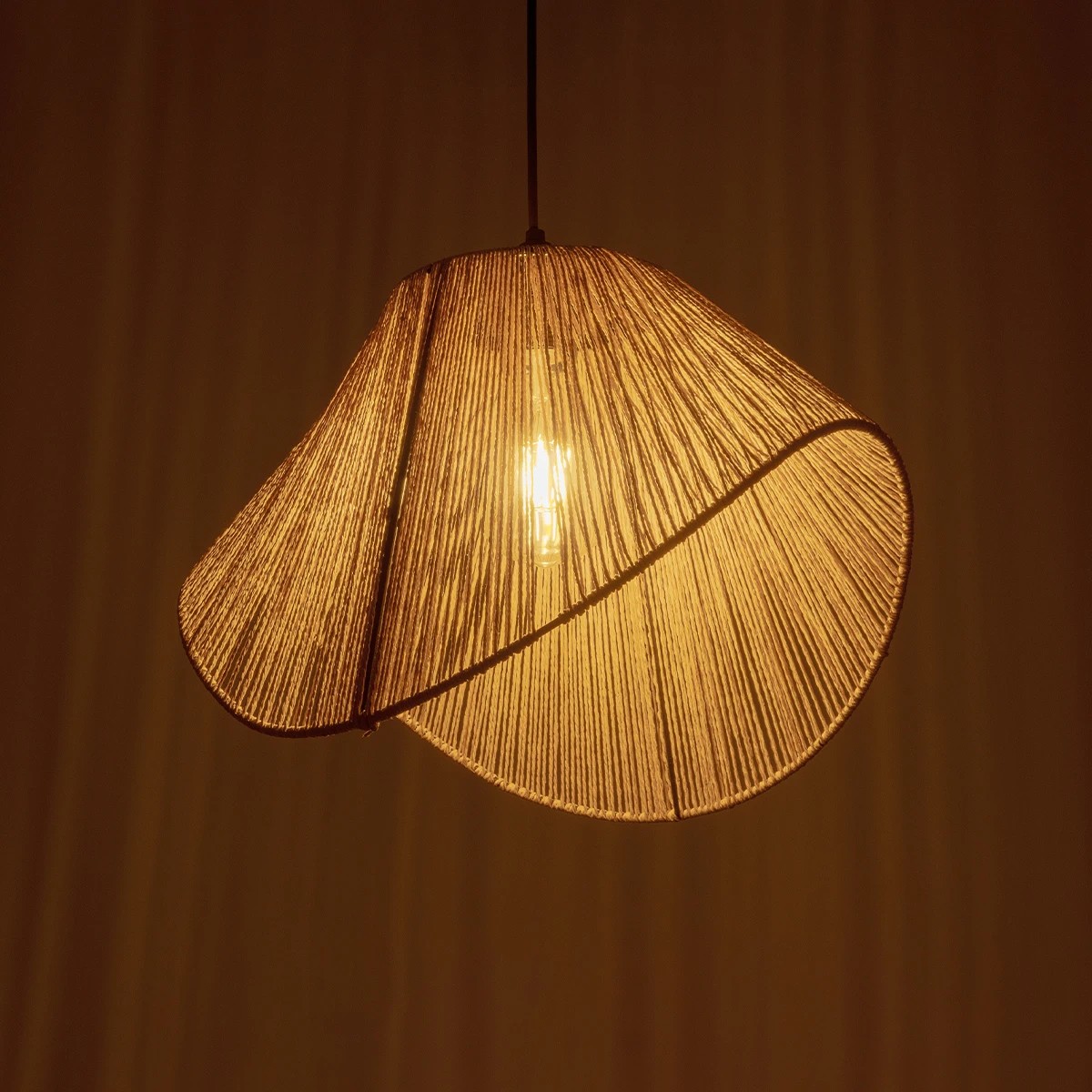 GLOBOSTAR® ECLAIR 205-0030 Boho Κρεμαστό Φωτιστικό Οροφής με Ντουί 1 x E27 AC 220-240V IP20 – Μπεζ – M41 x Π27 x Υ29cm