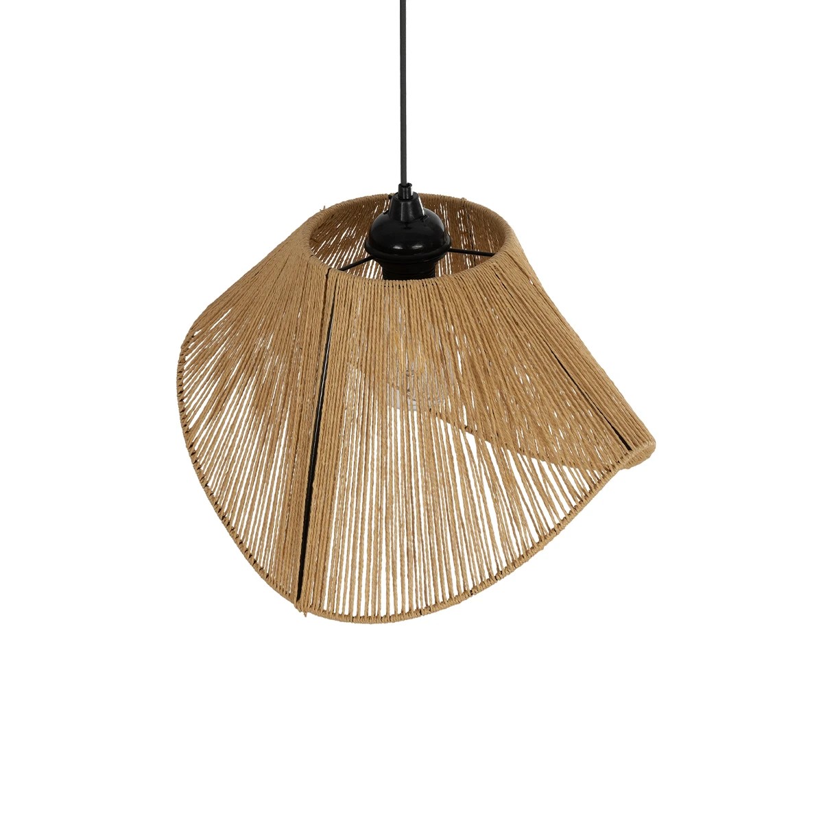 GLOBOSTAR® ECLAIR 205-0030 Boho Κρεμαστό Φωτιστικό Οροφής με Ντουί 1 x E27 AC 220-240V IP20 – Μπεζ – M41 x Π27 x Υ29cm