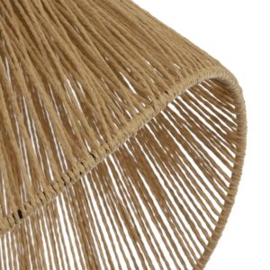 GLOBOSTAR® ECLAIR 205-0030 Boho Κρεμαστό Φωτιστικό Οροφής με Ντουί 1 x E27 AC 220-240V IP20 – Μπεζ – M41 x Π27 x Υ29cm