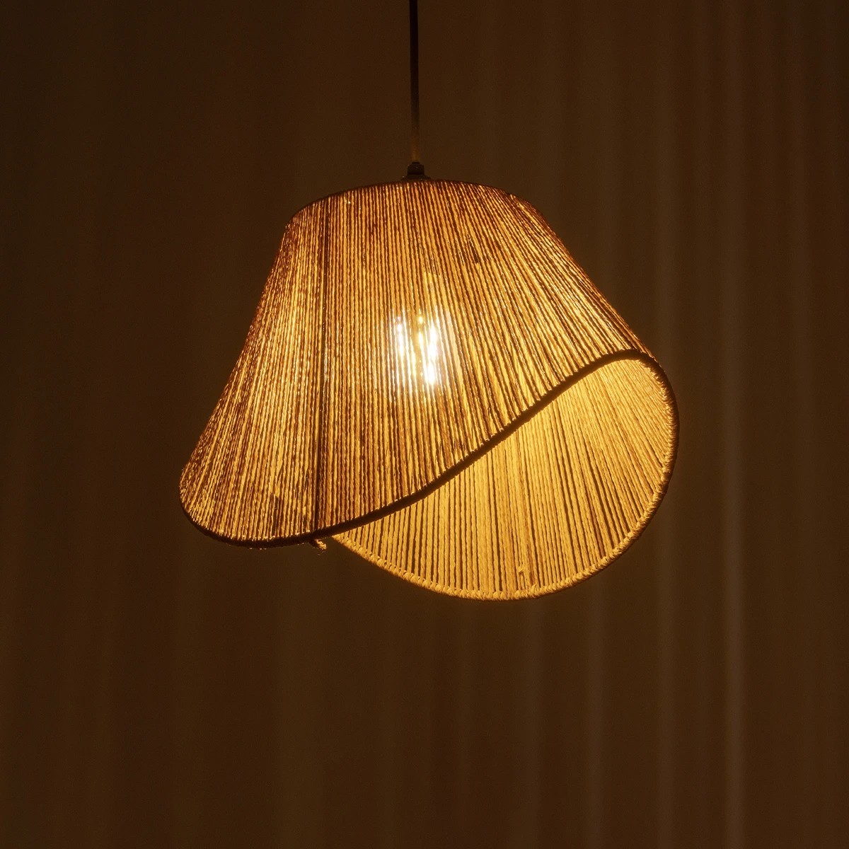 GLOBOSTAR® ELDA 205-0032 Boho Κρεμαστό Φωτιστικό Οροφής με Ντουί 1 x E27 AC 220-240V IP20 – Μπεζ – M32 x Π21 x Υ24cm