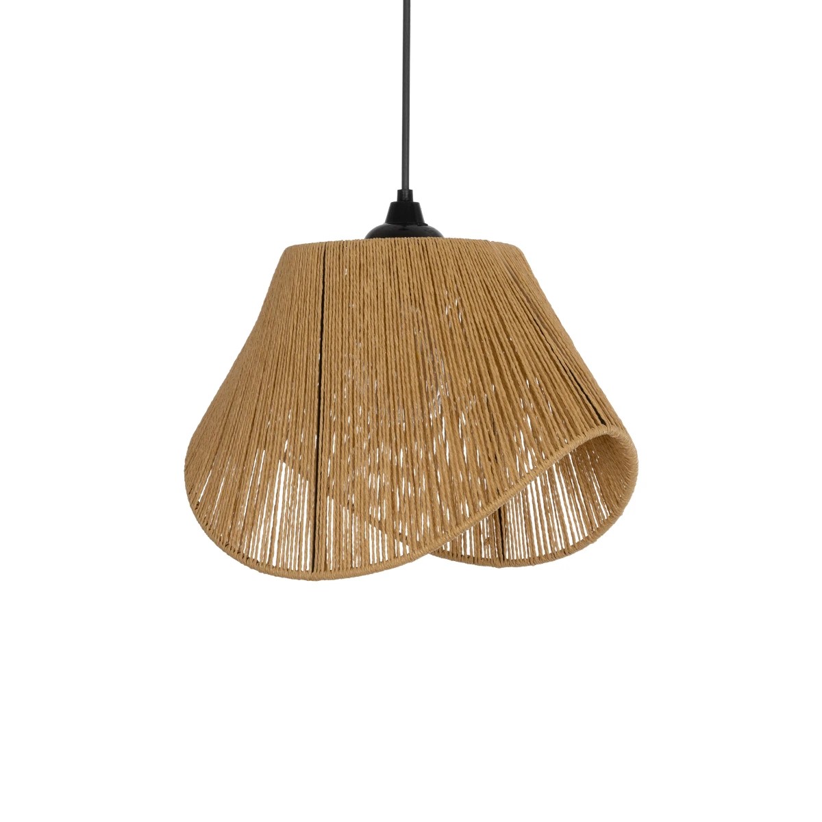 GLOBOSTAR® ELDA 205-0032 Boho Κρεμαστό Φωτιστικό Οροφής με Ντουί 1 x E27 AC 220-240V IP20 – Μπεζ – M32 x Π21 x Υ24cm