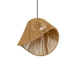 GLOBOSTAR® ELDA 205-0032 Boho Κρεμαστό Φωτιστικό Οροφής με Ντουί 1 x E27 AC 220-240V IP20 – Μπεζ – M32 x Π21 x Υ24cm