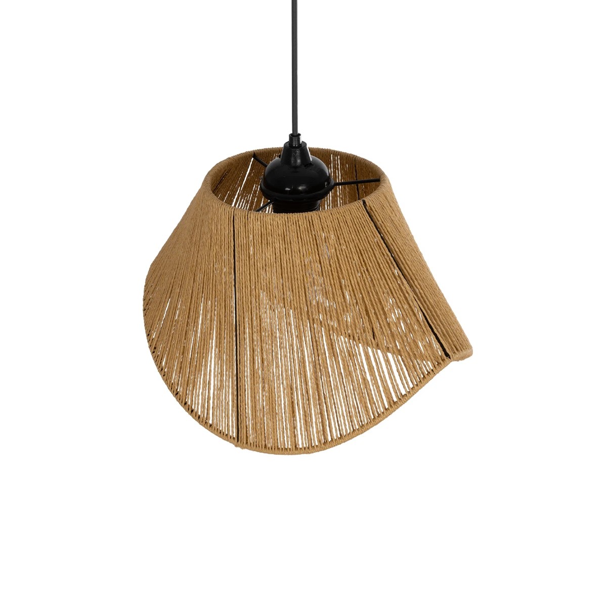 GLOBOSTAR® ELDA 205-0032 Boho Κρεμαστό Φωτιστικό Οροφής με Ντουί 1 x E27 AC 220-240V IP20 – Μπεζ – M32 x Π21 x Υ24cm