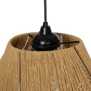 GLOBOSTAR® ELDA 205-0032 Boho Κρεμαστό Φωτιστικό Οροφής με Ντουί 1 x E27 AC 220-240V IP20 – Μπεζ – M32 x Π21 x Υ24cm