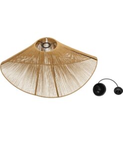 GLOBOSTAR® ELDA 205-0033 Boho Κρεμαστό Φωτιστικό Οροφής με Ντουί 1 x E27 AC 220-240V IP20 – Μπεζ – M68 x Π34 x Υ39cm