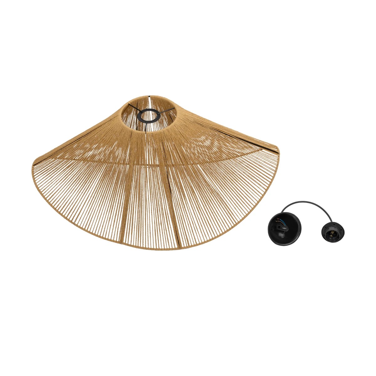 GLOBOSTAR® ELDA 205-0033 Boho Κρεμαστό Φωτιστικό Οροφής με Ντουί 1 x E27 AC 220-240V IP20 – Μπεζ – M68 x Π34 x Υ39cm