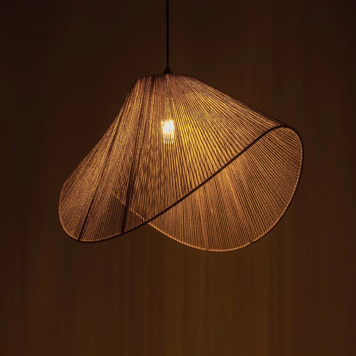 GLOBOSTAR® ELDA 205-0033 Boho Κρεμαστό Φωτιστικό Οροφής με Ντουί 1 x E27 AC 220-240V IP20 – Μπεζ – M68 x Π34 x Υ39cm