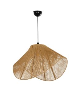 GLOBOSTAR® ELDA 205-0033 Boho Κρεμαστό Φωτιστικό Οροφής με Ντουί 1 x E27 AC 220-240V IP20 – Μπεζ – M68 x Π34 x Υ39cm