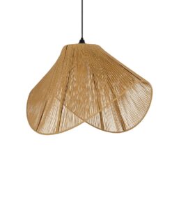 GLOBOSTAR® ELDA 205-0033 Boho Κρεμαστό Φωτιστικό Οροφής με Ντουί 1 x E27 AC 220-240V IP20 – Μπεζ – M68 x Π34 x Υ39cm