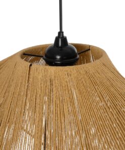 GLOBOSTAR® ELDA 205-0033 Boho Κρεμαστό Φωτιστικό Οροφής με Ντουί 1 x E27 AC 220-240V IP20 – Μπεζ – M68 x Π34 x Υ39cm