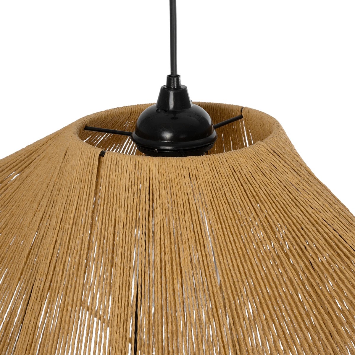 GLOBOSTAR® ELDA 205-0033 Boho Κρεμαστό Φωτιστικό Οροφής με Ντουί 1 x E27 AC 220-240V IP20 – Μπεζ – M68 x Π34 x Υ39cm