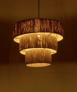 GLOBOSTAR® COROIN 205-0034 Boho Κρεμαστό Φωτιστικό Οροφής με Ντουί 1 x E27 AC 220-240V IP20 – Μπεζ – M40 x Π40 x Υ35cm