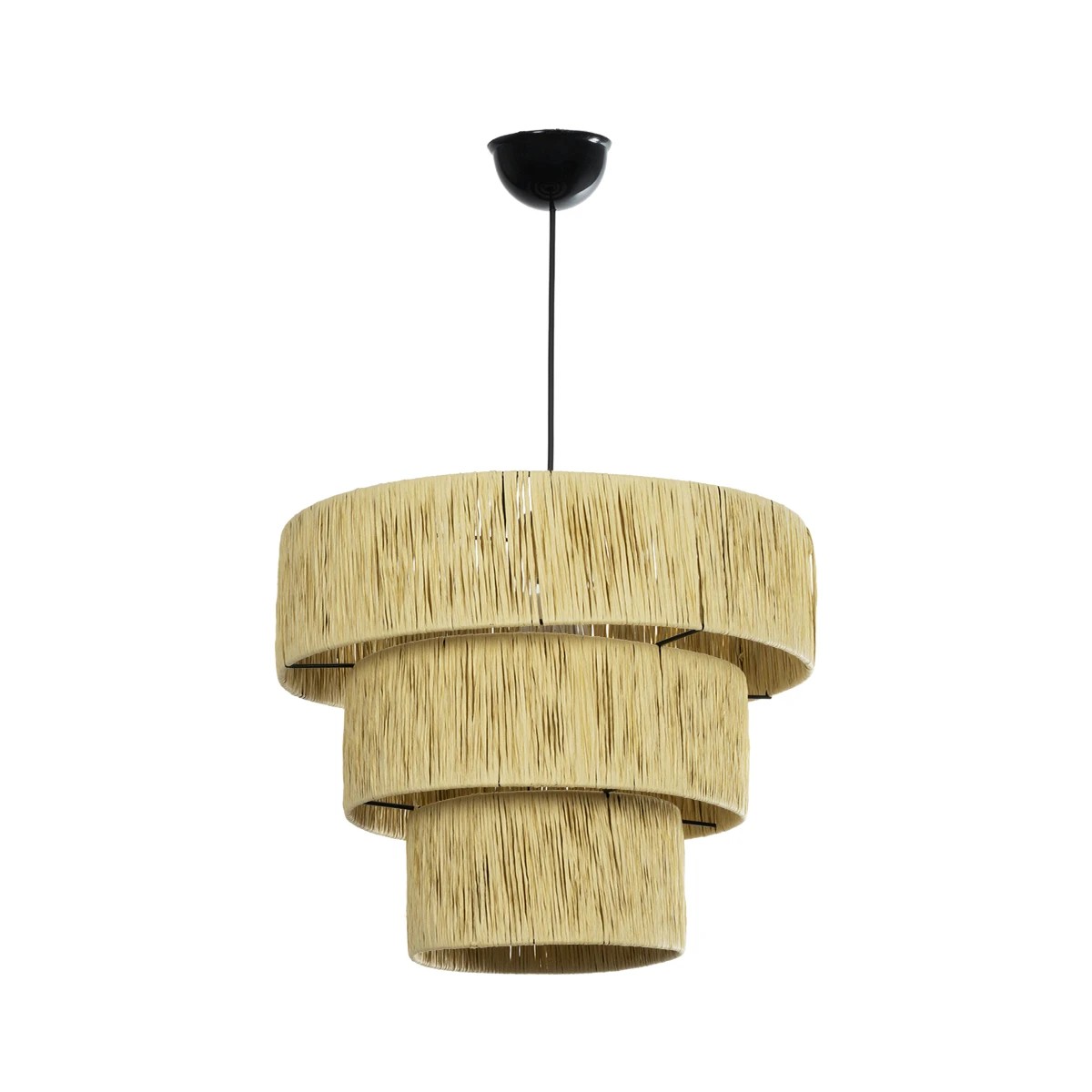 GLOBOSTAR® COROIN 205-0034 Boho Κρεμαστό Φωτιστικό Οροφής με Ντουί 1 x E27 AC 220-240V IP20 – Μπεζ – M40 x Π40 x Υ35cm