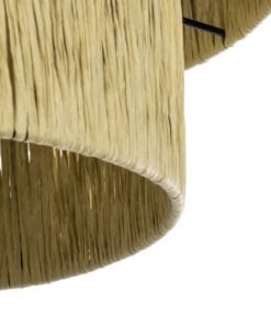 GLOBOSTAR® COROIN 205-0034 Boho Κρεμαστό Φωτιστικό Οροφής με Ντουί 1 x E27 AC 220-240V IP20 – Μπεζ – M40 x Π40 x Υ35cm