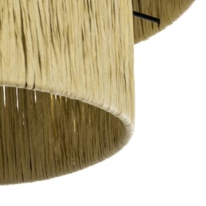 GLOBOSTAR® COROIN 205-0034 Boho Κρεμαστό Φωτιστικό Οροφής με Ντουί 1 x E27 AC 220-240V IP20 – Μπεζ – M40 x Π40 x Υ35cm