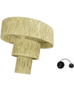 GLOBOSTAR® COROIN 205-0035 Boho Κρεμαστό Φωτιστικό Οροφής με Ντουί 1 x E27 AC 220-240V IP20 – Μπεζ – M70 x Π70 x Υ64cm