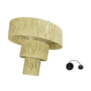 GLOBOSTAR® COROIN 205-0035 Boho Κρεμαστό Φωτιστικό Οροφής με Ντουί 1 x E27 AC 220-240V IP20 – Μπεζ – M70 x Π70 x Υ64cm