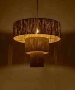 GLOBOSTAR® COROIN 205-0035 Boho Κρεμαστό Φωτιστικό Οροφής με Ντουί 1 x E27 AC 220-240V IP20 – Μπεζ – M70 x Π70 x Υ64cm