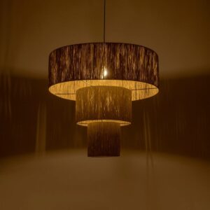 GLOBOSTAR® COROIN 205-0035 Boho Κρεμαστό Φωτιστικό Οροφής με Ντουί 1 x E27 AC 220-240V IP20 – Μπεζ – M70 x Π70 x Υ64cm