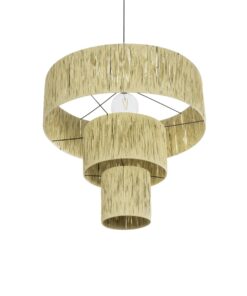 GLOBOSTAR® COROIN 205-0035 Boho Κρεμαστό Φωτιστικό Οροφής με Ντουί 1 x E27 AC 220-240V IP20 – Μπεζ – M70 x Π70 x Υ64cm