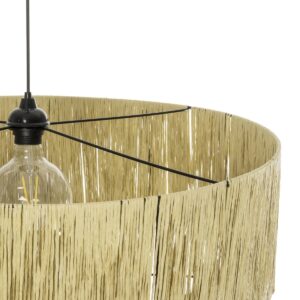 GLOBOSTAR® COROIN 205-0035 Boho Κρεμαστό Φωτιστικό Οροφής με Ντουί 1 x E27 AC 220-240V IP20 – Μπεζ – M70 x Π70 x Υ64cm