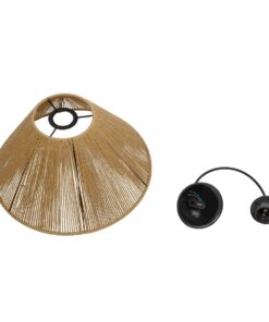 GLOBOSTAR® HATA 205-0036 Boho Κρεμαστό Φωτιστικό Οροφής με Ντουί 1 x E27 AC 220-240V IP20 – Μπεζ – M35 x Π35 x Υ21cm