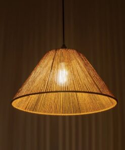 GLOBOSTAR® HATA 205-0036 Boho Κρεμαστό Φωτιστικό Οροφής με Ντουί 1 x E27 AC 220-240V IP20 – Μπεζ – M35 x Π35 x Υ21cm