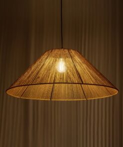 GLOBOSTAR® HATA 205-0037 Boho Κρεμαστό Φωτιστικό Οροφής με Ντουί 1 x E27 AC 220-240V IP20 – Μπεζ – M60 x Π60 x Υ27cm