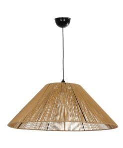 GLOBOSTAR® HATA 205-0037 Boho Κρεμαστό Φωτιστικό Οροφής με Ντουί 1 x E27 AC 220-240V IP20 – Μπεζ – M60 x Π60 x Υ27cm