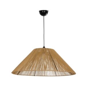 GLOBOSTAR® HATA 205-0037 Boho Κρεμαστό Φωτιστικό Οροφής με Ντουί 1 x E27 AC 220-240V IP20 – Μπεζ – M60 x Π60 x Υ27cm