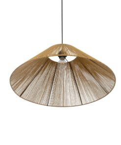 GLOBOSTAR® HATA 205-0037 Boho Κρεμαστό Φωτιστικό Οροφής με Ντουί 1 x E27 AC 220-240V IP20 – Μπεζ – M60 x Π60 x Υ27cm