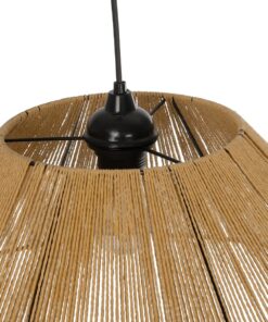 GLOBOSTAR® HATA 205-0037 Boho Κρεμαστό Φωτιστικό Οροφής με Ντουί 1 x E27 AC 220-240V IP20 – Μπεζ – M60 x Π60 x Υ27cm