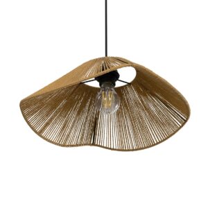 GLOBOSTAR® COURBE 205-0038 Boho Κρεμαστό Φωτιστικό Οροφής με Ντουί 1 x E27 AC 220-240V IP20 – Μπεζ – M40 x Π40 x Υ17cm