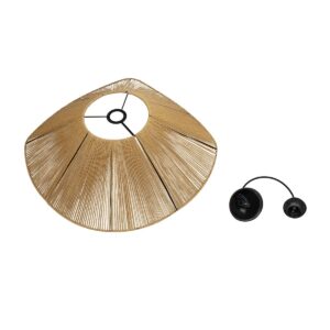 GLOBOSTAR® COURBE 205-0039 Boho Κρεμαστό Φωτιστικό Οροφής με Ντουί 1 x E27 AC 220-240V IP20 – Μπεζ – M62 x Π62 x Υ22cm