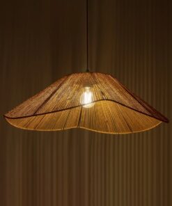 GLOBOSTAR® COURBE 205-0039 Boho Κρεμαστό Φωτιστικό Οροφής με Ντουί 1 x E27 AC 220-240V IP20 – Μπεζ – M62 x Π62 x Υ22cm