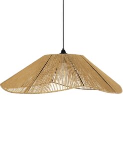 GLOBOSTAR® COURBE 205-0039 Boho Κρεμαστό Φωτιστικό Οροφής με Ντουί 1 x E27 AC 220-240V IP20 – Μπεζ – M62 x Π62 x Υ22cm