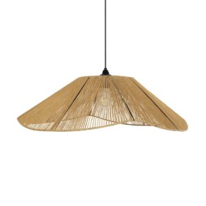 GLOBOSTAR® COURBE 205-0039 Boho Κρεμαστό Φωτιστικό Οροφής με Ντουί 1 x E27 AC 220-240V IP20 – Μπεζ – M62 x Π62 x Υ22cm