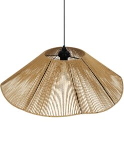 GLOBOSTAR® COURBE 205-0039 Boho Κρεμαστό Φωτιστικό Οροφής με Ντουί 1 x E27 AC 220-240V IP20 – Μπεζ – M62 x Π62 x Υ22cm