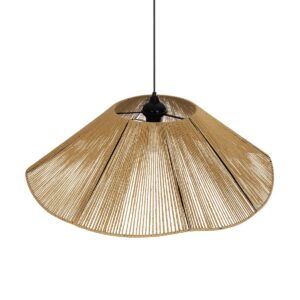 GLOBOSTAR® COURBE 205-0039 Boho Κρεμαστό Φωτιστικό Οροφής με Ντουί 1 x E27 AC 220-240V IP20 – Μπεζ – M62 x Π62 x Υ22cm
