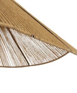 GLOBOSTAR® COURBE 205-0039 Boho Κρεμαστό Φωτιστικό Οροφής με Ντουί 1 x E27 AC 220-240V IP20 – Μπεζ – M62 x Π62 x Υ22cm