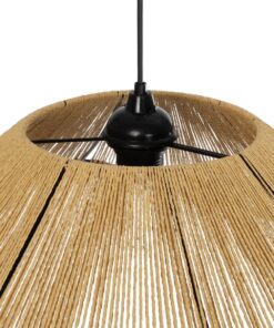 GLOBOSTAR® COURBE 205-0039 Boho Κρεμαστό Φωτιστικό Οροφής με Ντουί 1 x E27 AC 220-240V IP20 – Μπεζ – M62 x Π62 x Υ22cm