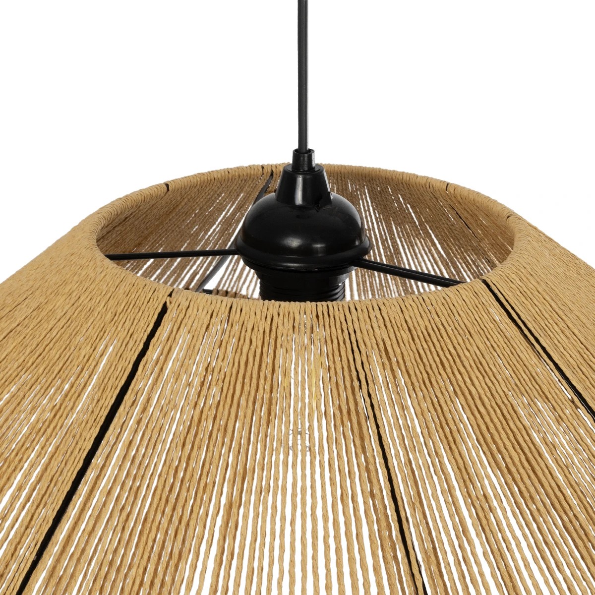 GLOBOSTAR® COURBE 205-0039 Boho Κρεμαστό Φωτιστικό Οροφής με Ντουί 1 x E27 AC 220-240V IP20 – Μπεζ – M62 x Π62 x Υ22cm