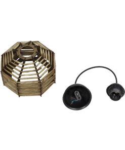 GLOBOSTAR® JUTTO 205-0040 Boho Κρεμαστό Φωτιστικό Οροφής με Ντουί 1 x E27 AC 220-240V IP20 – Μπεζ – M20 x Π20 x Υ18cm