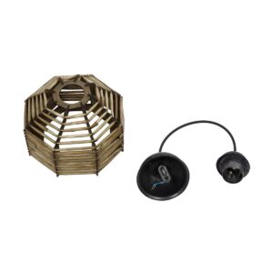 GLOBOSTAR® JUTTO 205-0040 Boho Κρεμαστό Φωτιστικό Οροφής με Ντουί 1 x E27 AC 220-240V IP20 – Μπεζ – M20 x Π20 x Υ18cm